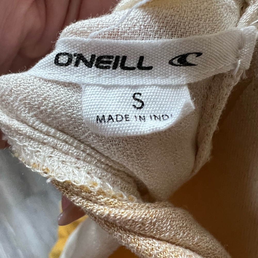 O'Neill Yellow Pink and Cream Colorblock Maxi Dress - Picture 7 of 7